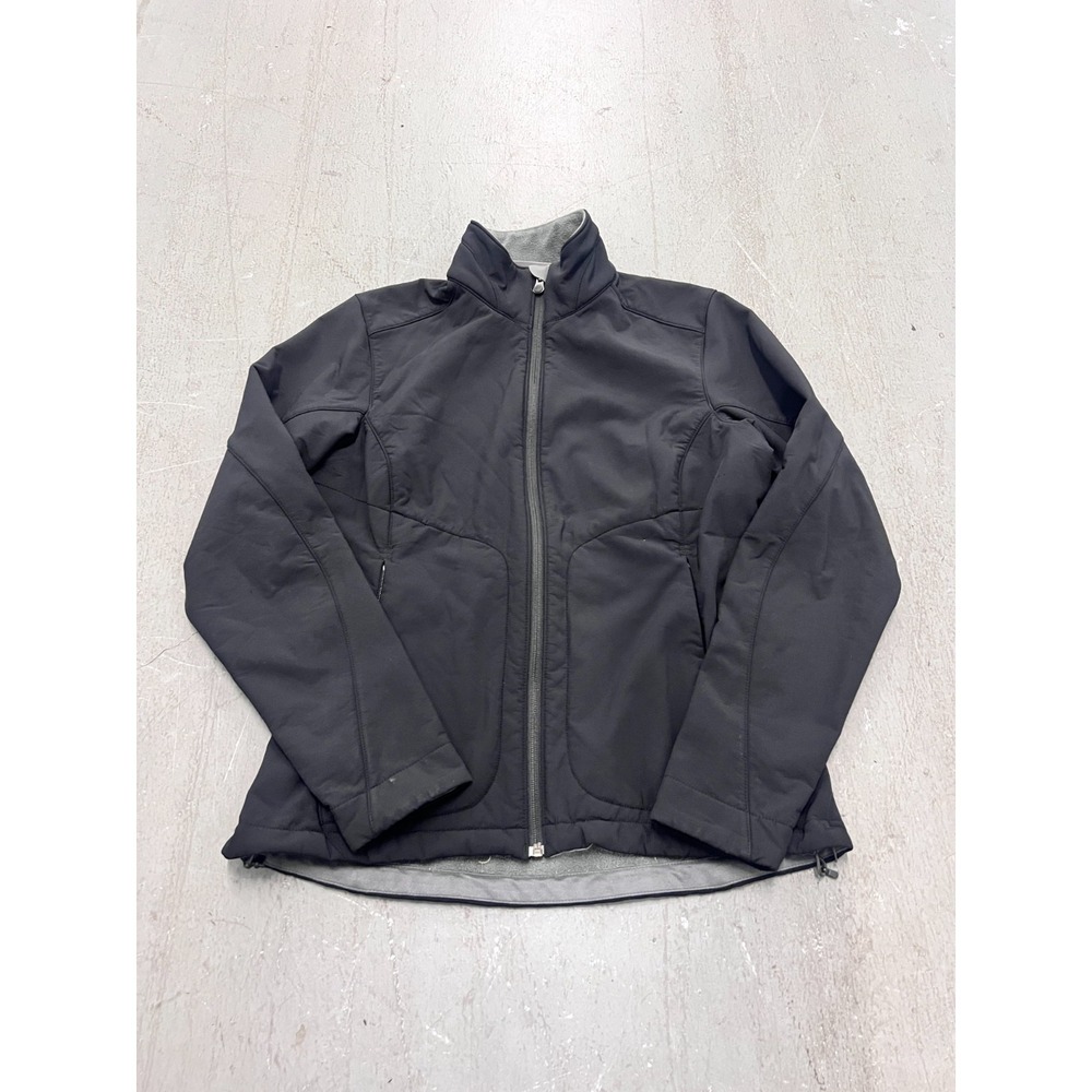 REI Jacket Womens Small Black Fleece Lined Full Zip‎ Minimalist Gorpcore Outdoor